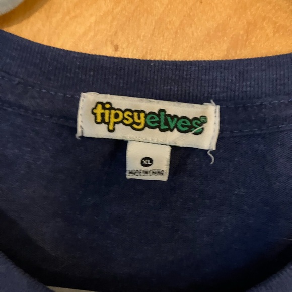 Tipsy Elves Dark Blue T-Shirt - Picture 2 of 2